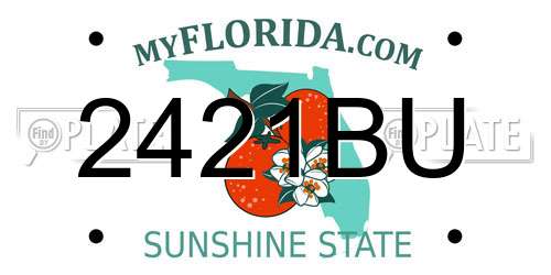 2421BU Florida License Plate
