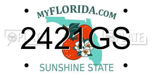2421GS Florida License Plate