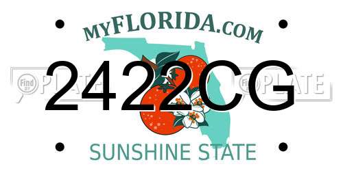 2422CG Florida License Plate
