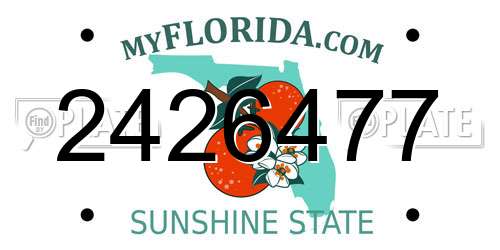 2426477 Florida License Plate