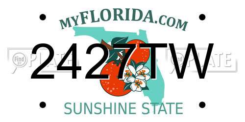2427TW Florida License Plate