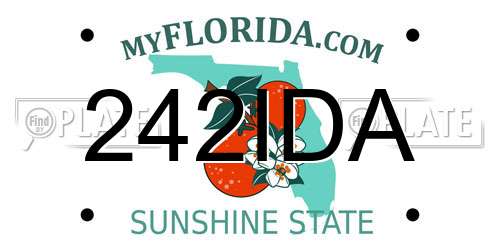 242IDA Florida License Plate