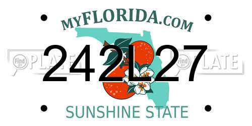 242L27 Florida License Plate