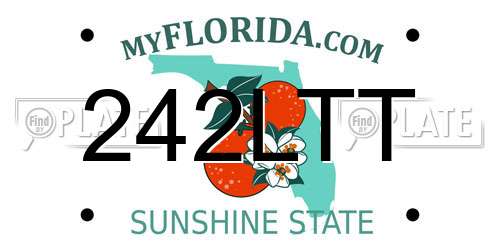 242LTT Florida License Plate
