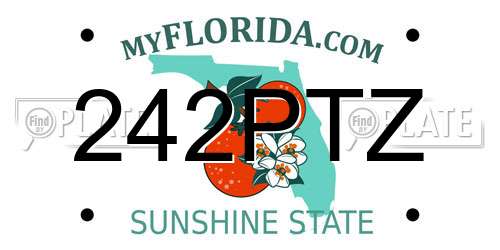 242PTZ Florida License Plate