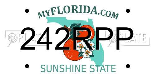 242RPP Florida License Plate