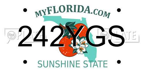 242YGS Florida License Plate