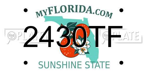 2430TF Florida License Plate