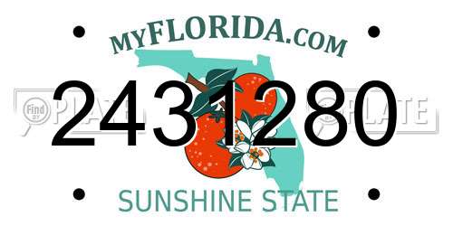 2431280 Florida License Plate