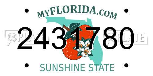 2431780 Florida License Plate