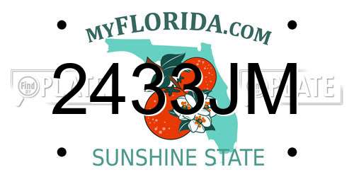 2433JM Florida License Plate