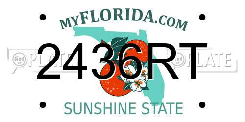 2436RT Florida License Plate