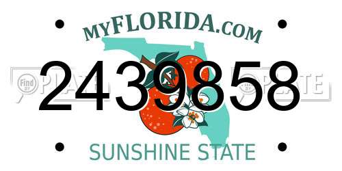 2439858 Florida License Plate