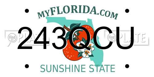 243QCU Florida License Plate