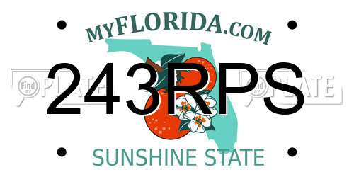 243RPS Florida License Plate