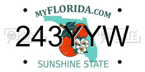 243YYW Florida License Plate
