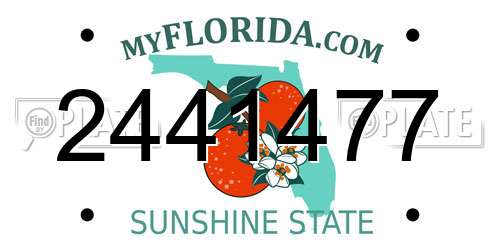 2441477 Florida License Plate