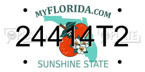 24414T2 Florida License Plate