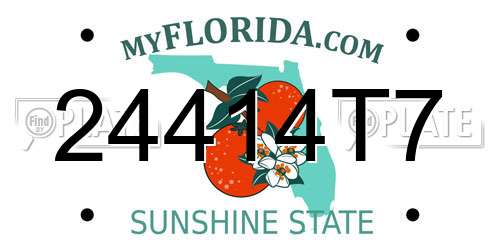 24414T7 Florida License Plate