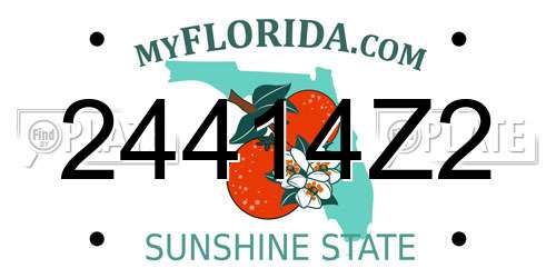 24414Z2 Florida License Plate