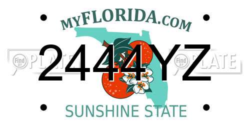 2444YZ Florida License Plate
