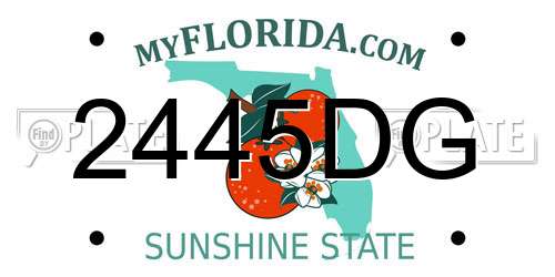 2445DG Florida License Plate