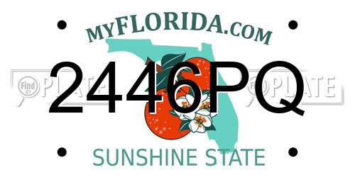 2446PQ Florida License Plate