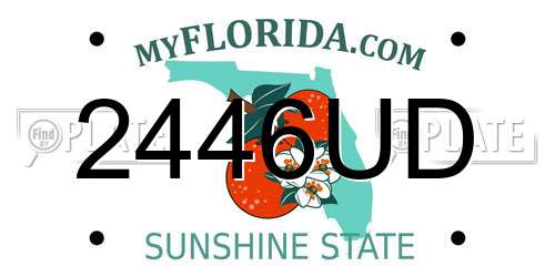 2446UD Florida License Plate