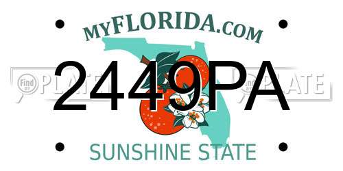 2449PA Florida License Plate