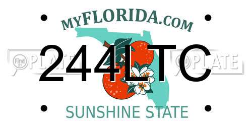 244LTC Florida License Plate