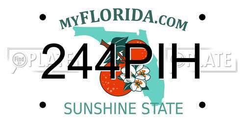 244PIH Florida License Plate