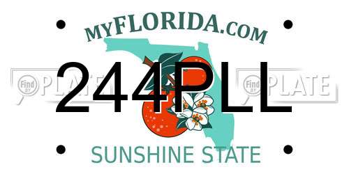 244PLL Florida License Plate