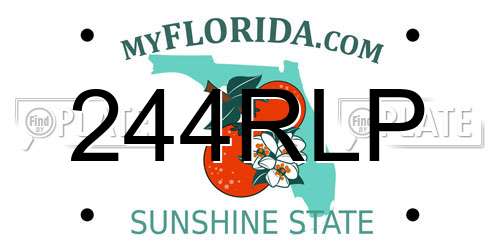 244RLP Florida License Plate
