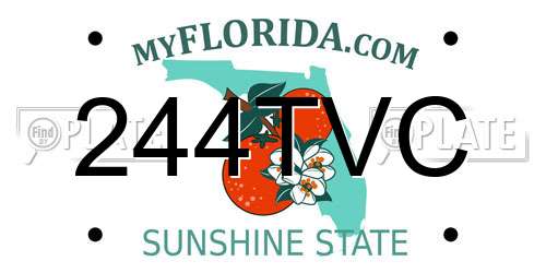 244TVC Florida License Plate