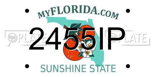2455IP Florida License Plate