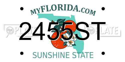 2455ST Florida License Plate