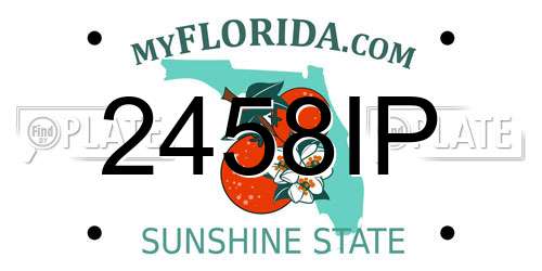 2458IP Florida License Plate
