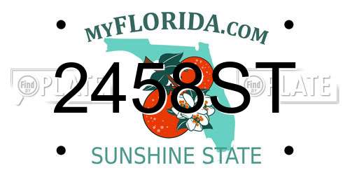 2458ST Florida License Plate
