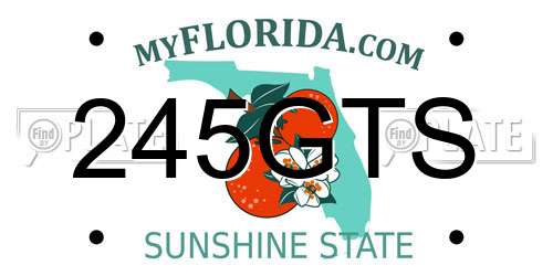 245GTS Florida License Plate
