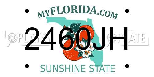 2460JH Florida License Plate
