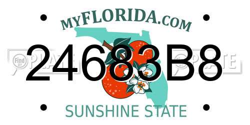 24683B8 Florida License Plate