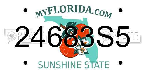 24683S5 Florida License Plate