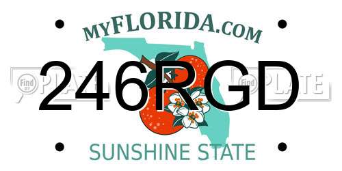 246RGD Florida License Plate