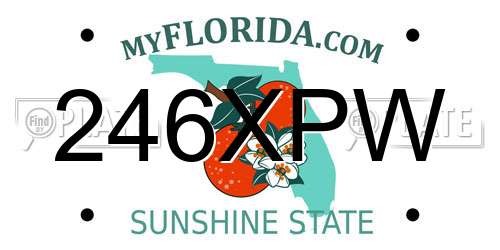 246XPW Florida License Plate