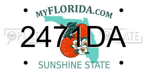 2471DA Florida License Plate