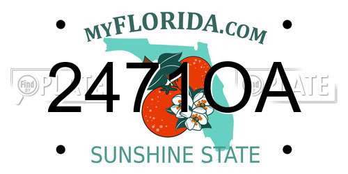 2471OA Florida License Plate