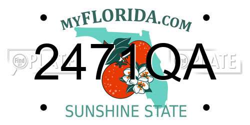 2471QA Florida License Plate