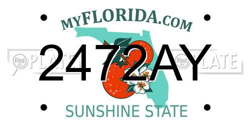 2472AY Florida License Plate