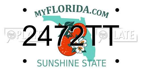 2472TT Florida License Plate