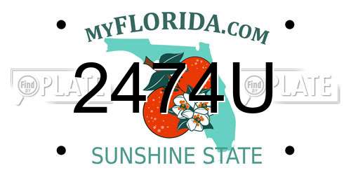 2474U Florida License Plate